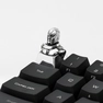 ảnh keycap bạc magneto premium keycap, nút bàn phím bạc, nút esc, artisan keycap, keycap kim loại, cherry keycap, custom keycap 1