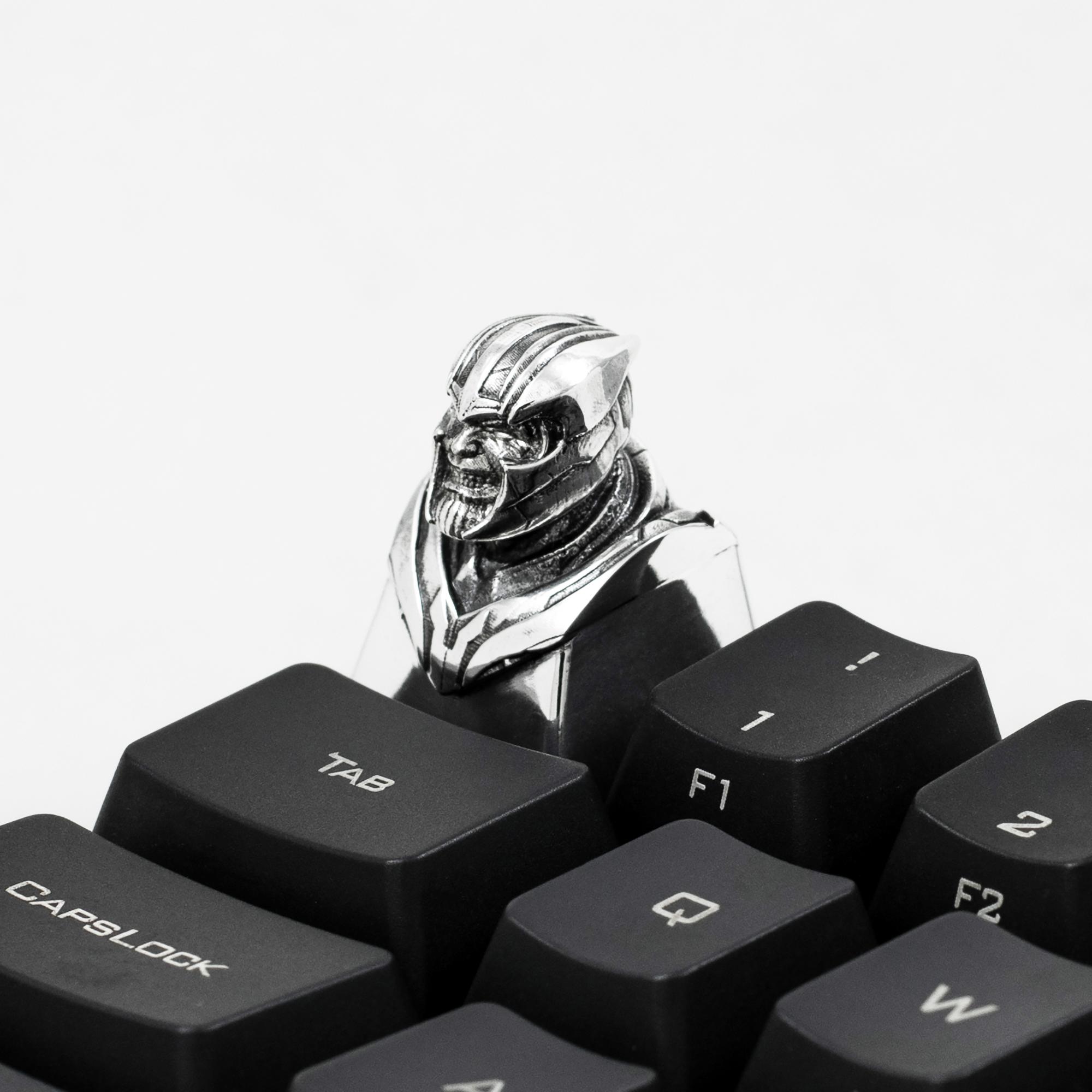 ảnh keycap bạc thanos premium keycap, nút bàn phím bạc, nút esc, artisan keycap, keycap kim loại, cherry keycap, custom keycap 1