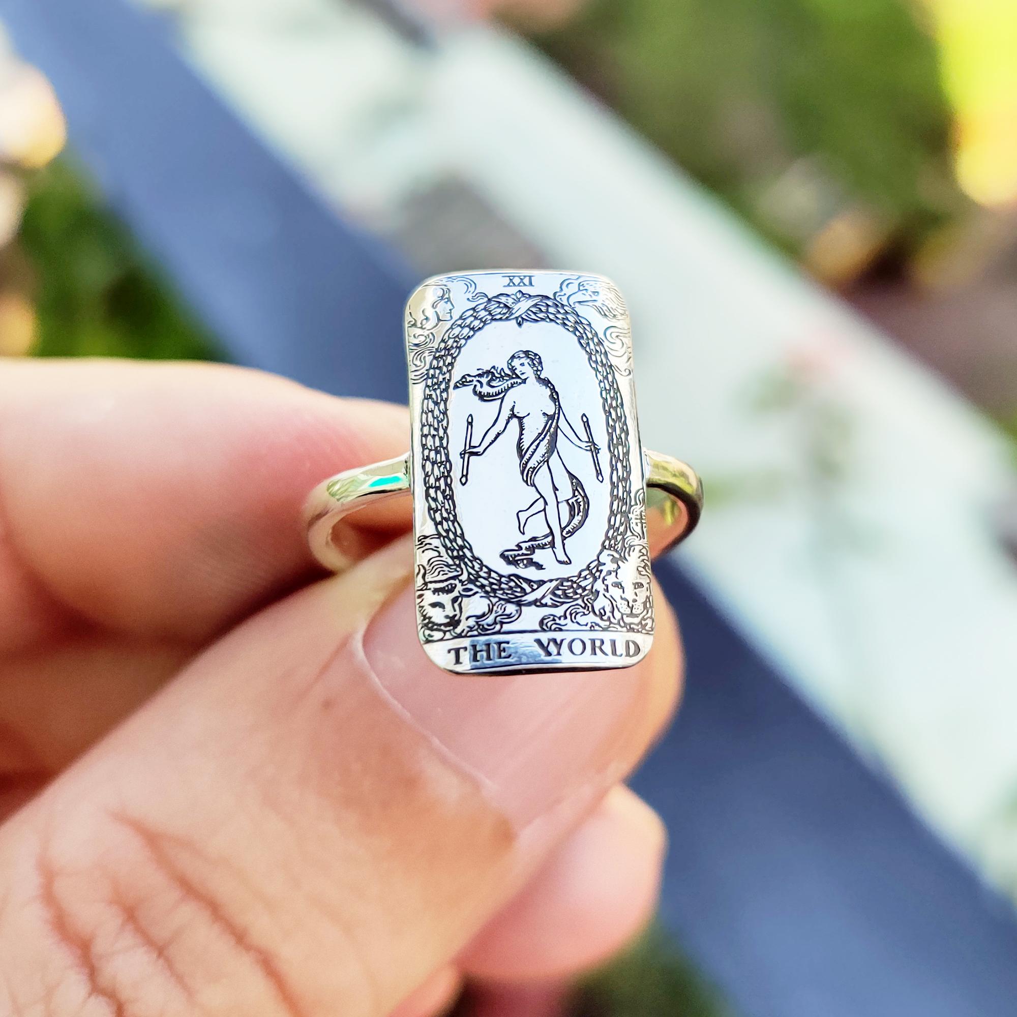 ảnh nhẫn bạc tarot silver ring, nhẫn bạc tarot 1